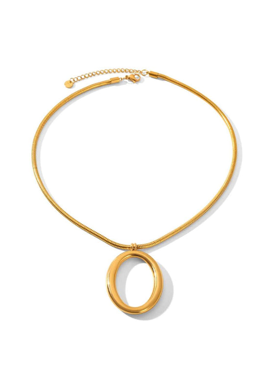 Bold oval ketting | Goud