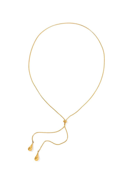 Verstelbare drop ketting | Goud
