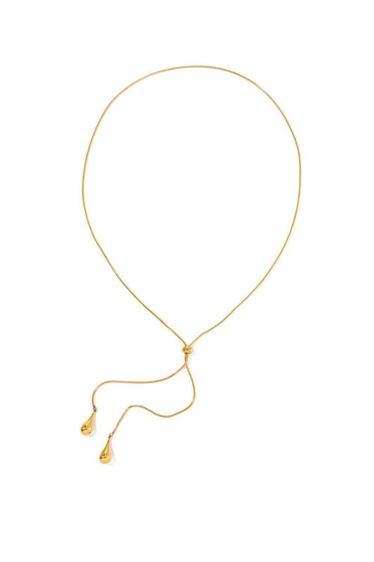 Verstelbare drop ketting | Goud