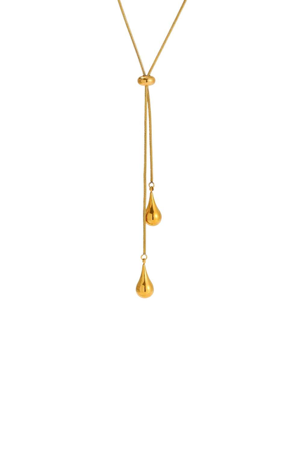 Verstelbare drop ketting | Goud