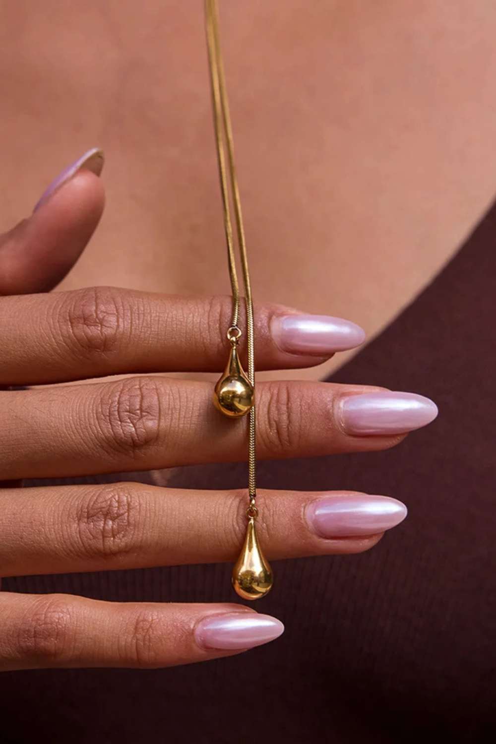 Verstelbare drop ketting | Goud