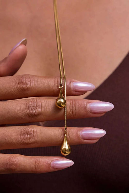Verstelbare drop ketting | Goud