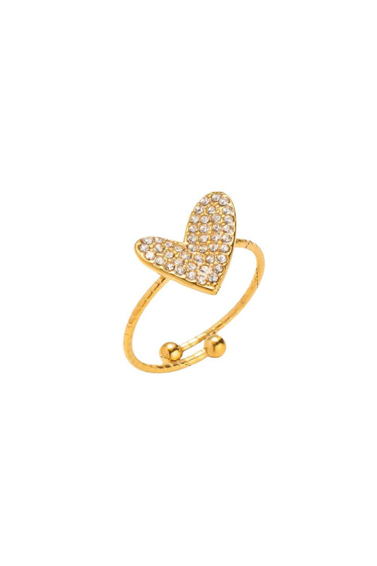 Shiny love ring | Goud