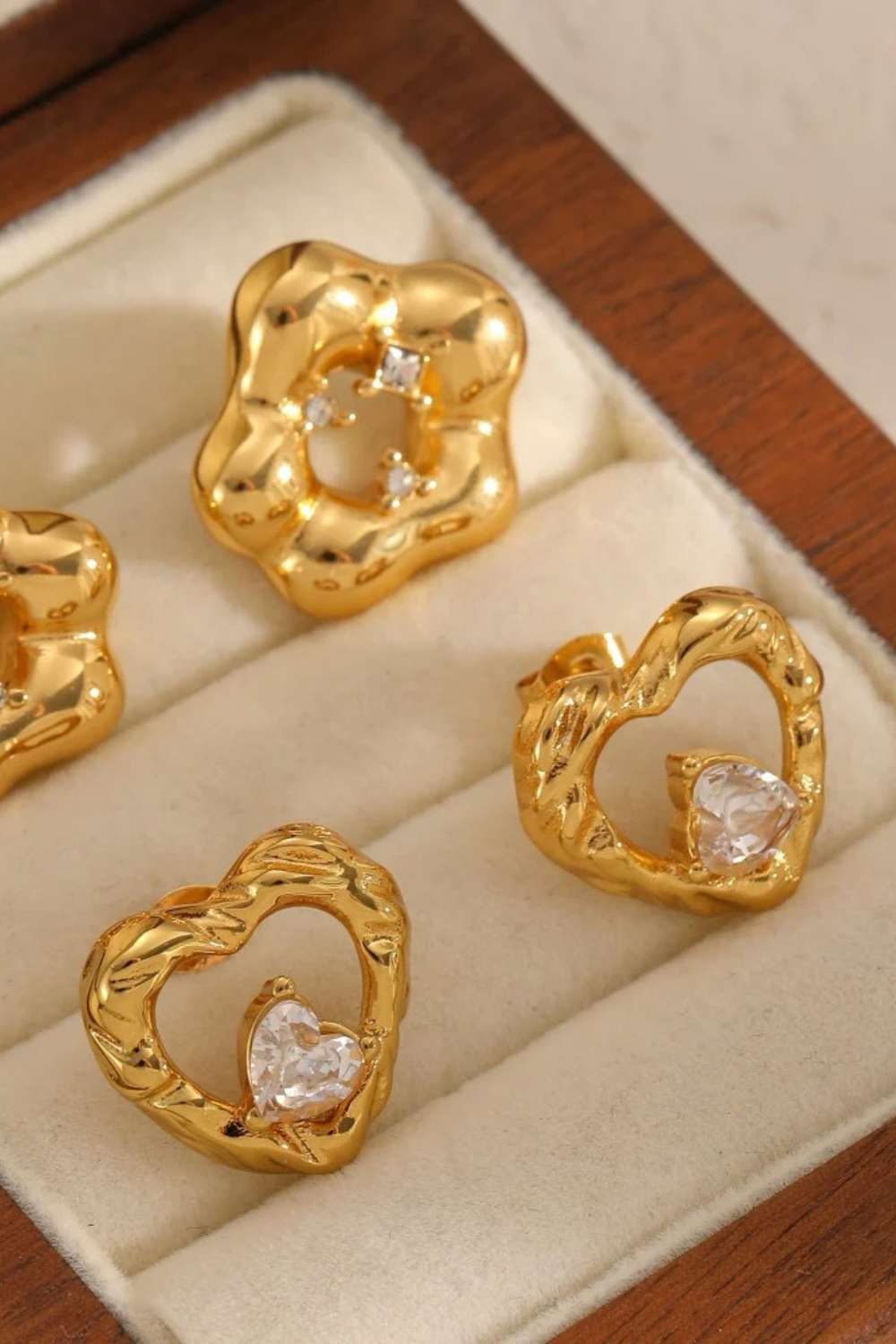 Romantic studs | Goud