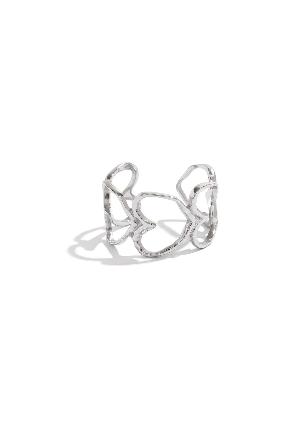Big hearts ring | Zilver