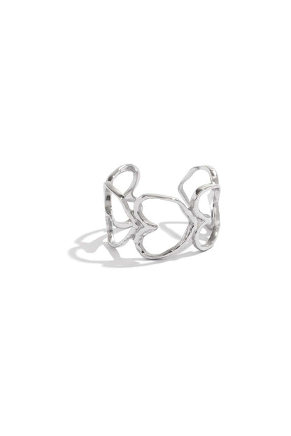 Big hearts ring | Zilver
