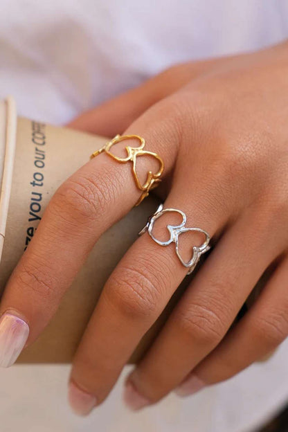 Big hearts ring | Zilver