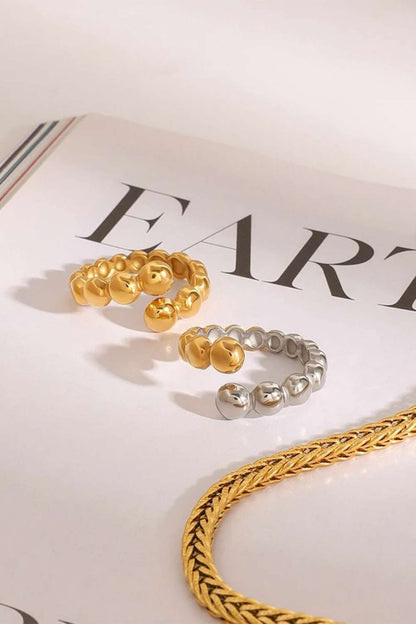 Open balls ring | Goud