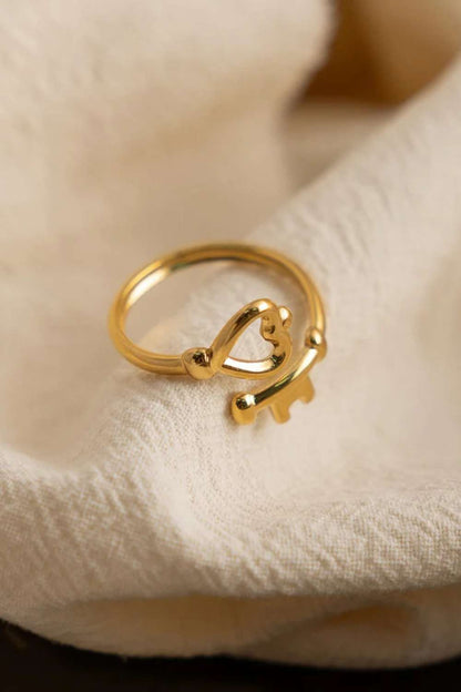 Heart & key ring | Goud