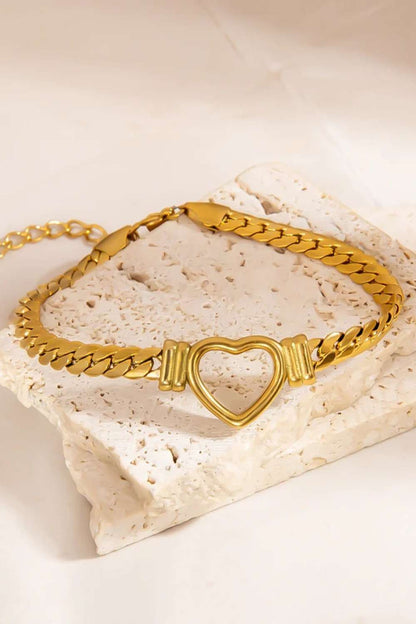 Loving heart armband | Goud