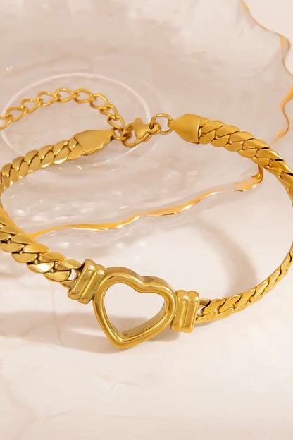 Loving heart armband | Goud