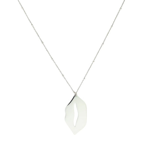 Ketting met lipbedel | Zilver
