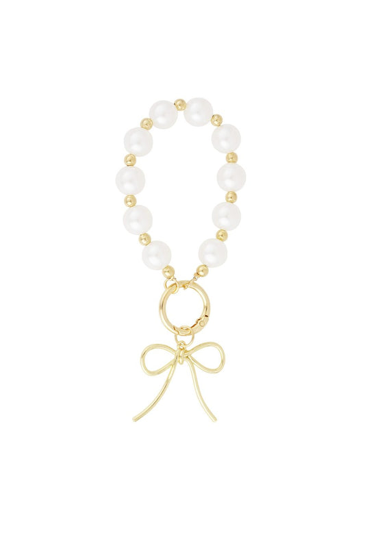 Bow bliss bag charm | Goud