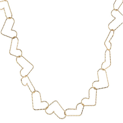 Lange harten ketting | Goud