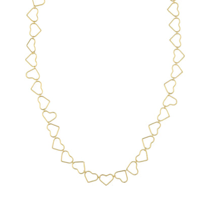 hartjes schakelketting | Goud