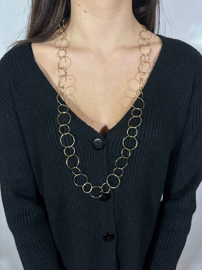 Lange cirkel ketting | Goud