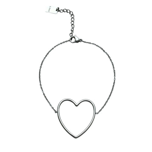 Simpele open hart armband